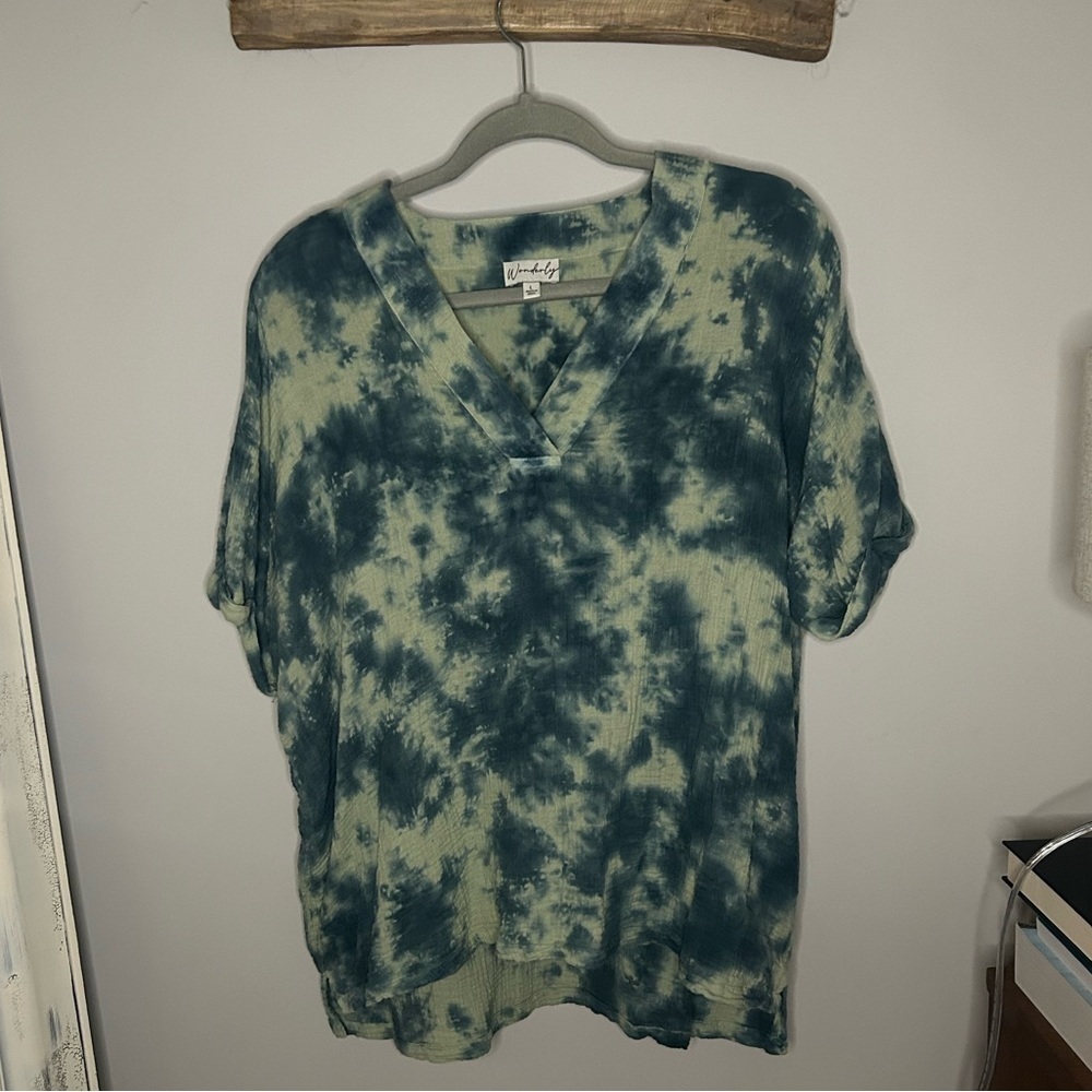 Wonderly Gauze Tie Dye Boho Top